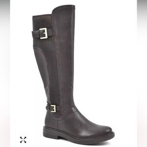 Women's White Mountain Meditate Regular Knee High Tall Boots Black Size 6.5